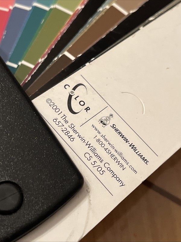 Sherwin Williams Paint Color Sample Swatch Fan Deck CS 5/05 2001 gallery