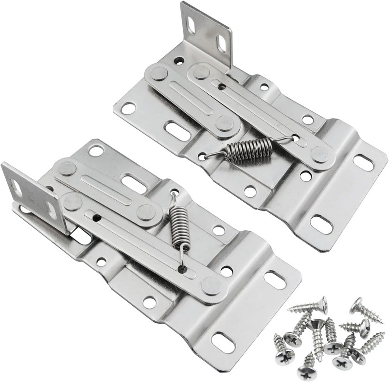 Tip Out Tray Hinges,1Pair 45 Degrees Tilt Tray Hinge, Steel Scissor Hinges Suppo