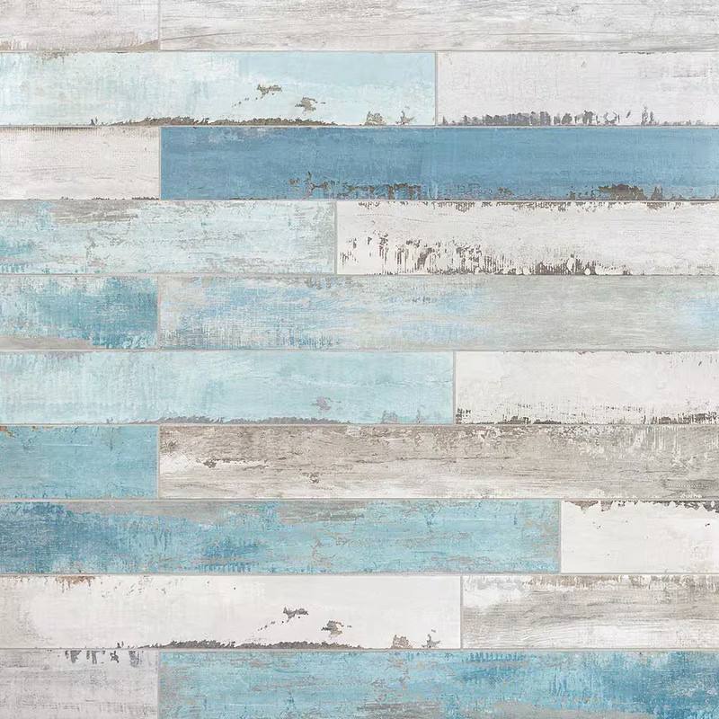 Cypress Multi-Color 4 In. X 32 In. X 9 Mm Matte Wood Look Ceramic Wall Tile (12-