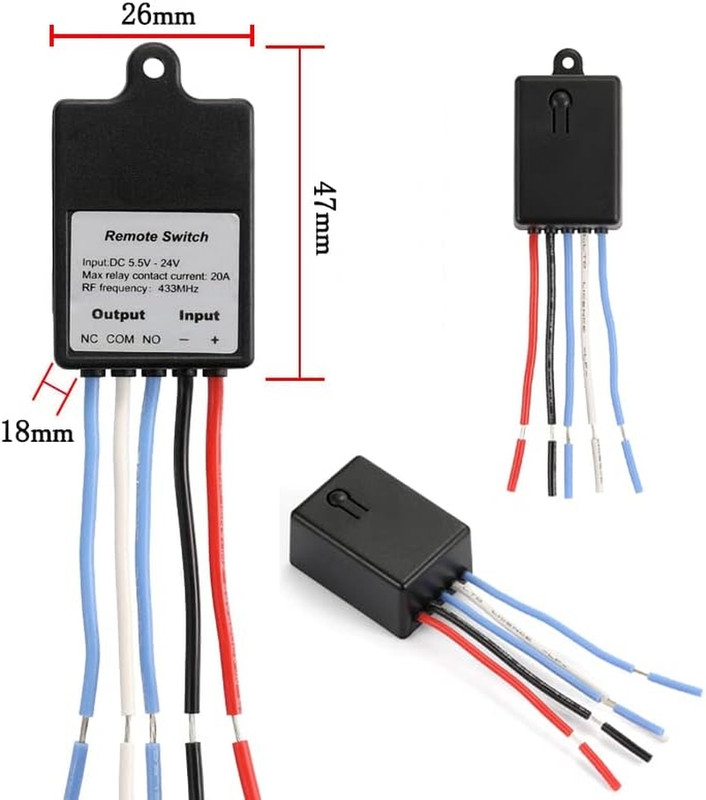 Mini Wireless Remote Control Switch DC 6V 12V 24V 48V 60V 1CH Channel RF Relay S gallery