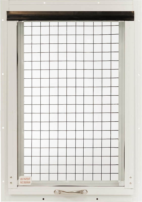 14X21 Chicken Coop Window, Flush Mount Tilt-Out Window with Tempered Glass & Scr