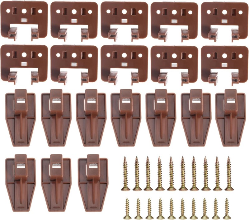 10pc Center Mount Drawer Slide Track Guide Kit for Dresser Nightstand Furniture gallery