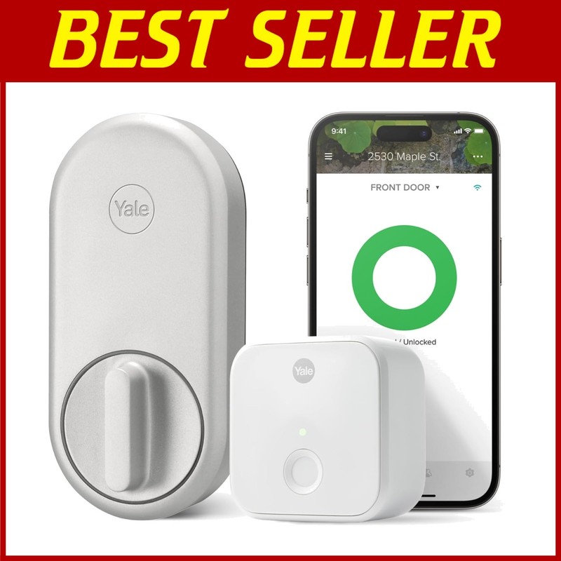 Sleek Silver Retrofit Smart Lock for Keyless Entry