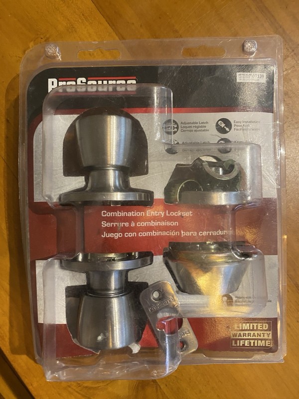 Pro Source Combination Entry Dead Bolt 2 Keys Silver Home Shop Doorknob Lockset