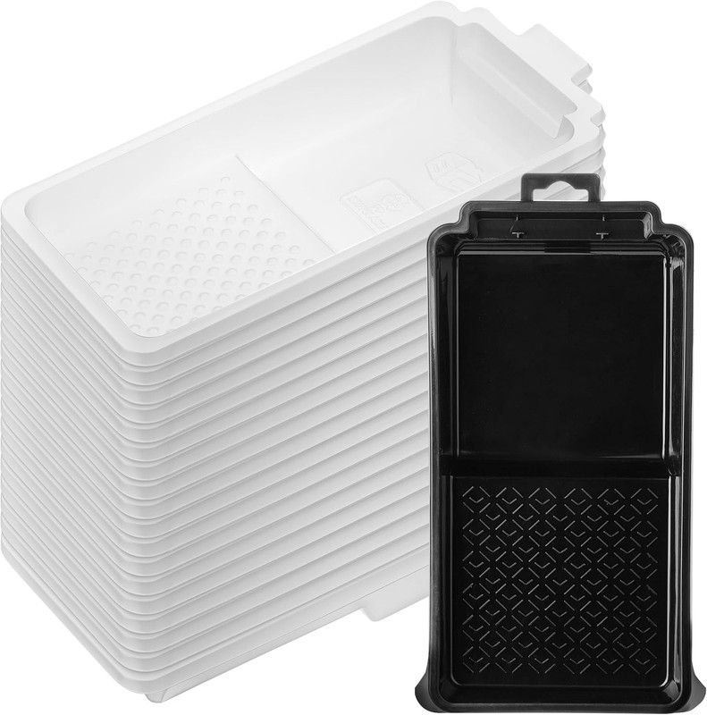 Bates- Paint Tray Liner, 4 Inches, One Plastic Paint Tray with 20 Pcs Paint Pan