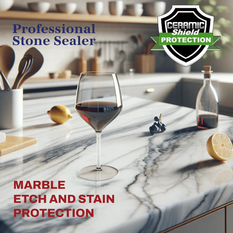 COUNTERTOP MARBLE SEALER COATING SUPERIOR STAIN & ETCH PROTECTION - 1 GALLON gallery