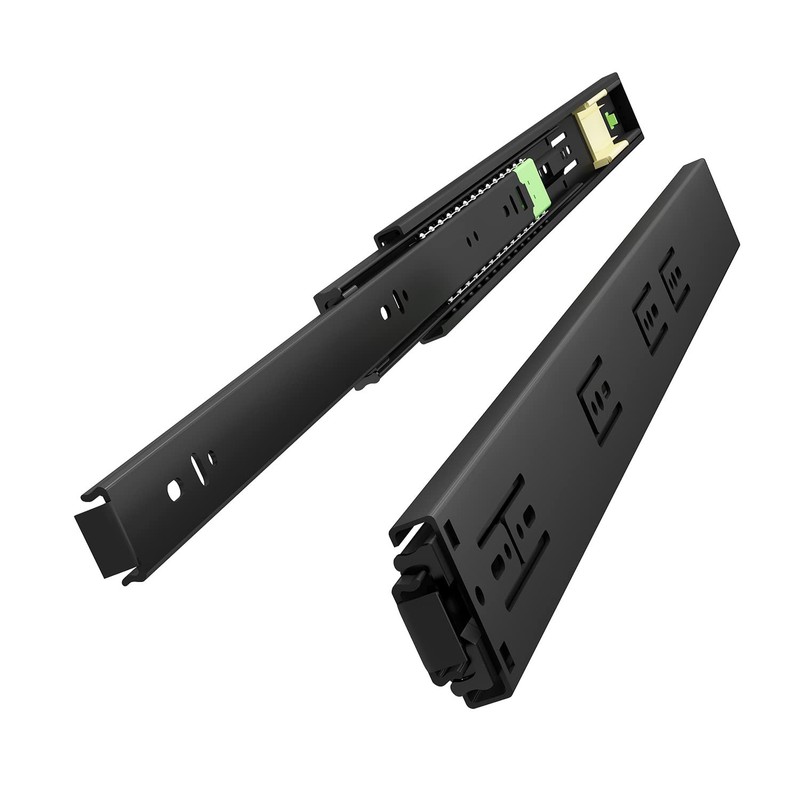 12" Push to Open Drawer Slide #VF1245 3-Fold Full Extension Heavy Duty 100lb ...