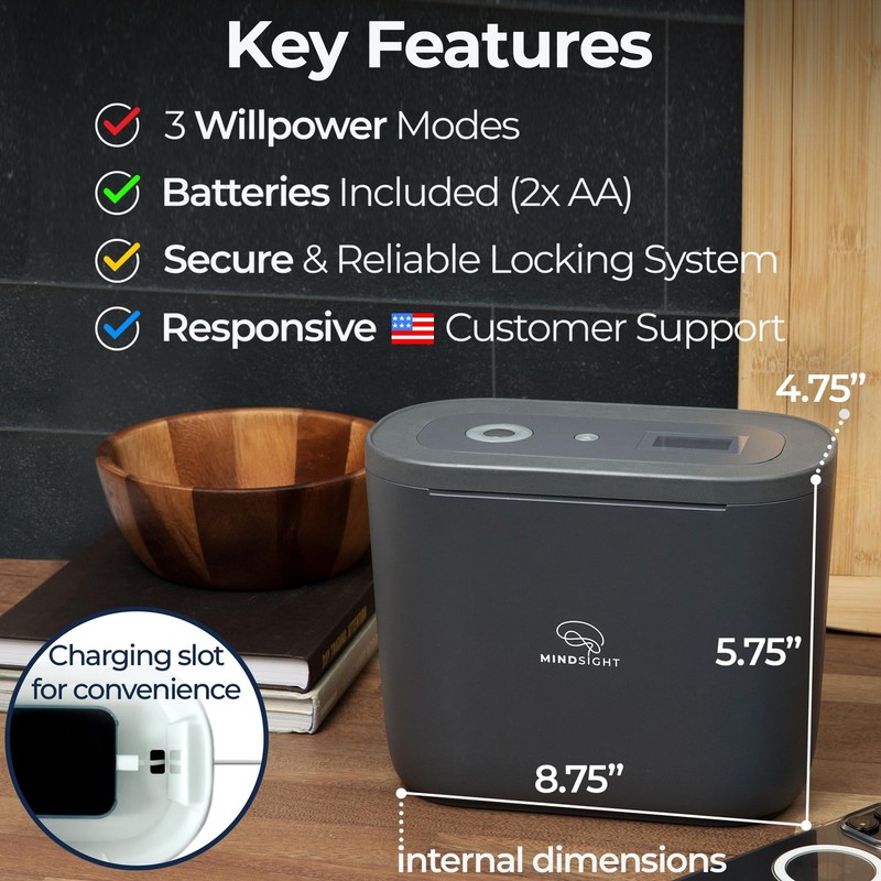 Mindsight Timed Lock Box Plus | Fits Small Tablets (iPad Mini), Phones (10+) & M gallery