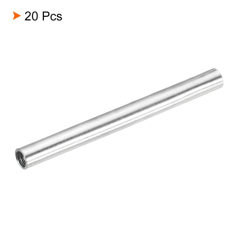 20pcs Round Coupling Nut M4x0.7mm 50mm Rod Bar Stud Tube Nut Sleeve Connector gallery