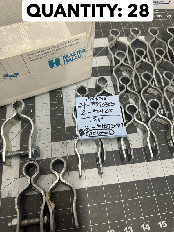 NOS 28-pack lot Master Halco Galvanized Frame Hinge Chain Link Fence Gate 1-3/8″