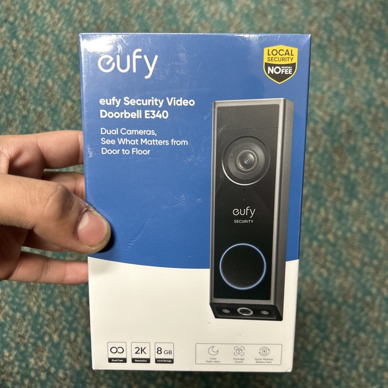 eufy Security Video Doorbell E340 2K Wireless Dual Cameras Color Night Vision FS