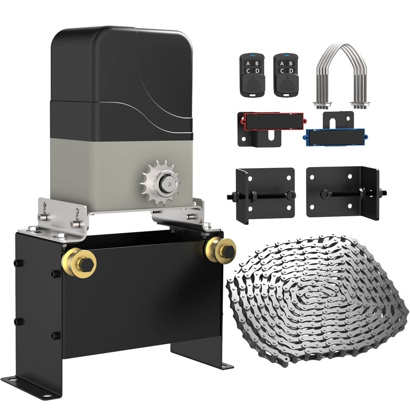 Blütezeit Automatic Chain Sliding Gate Opener 1100lb w/2 Remotes & 16.4ft Chain