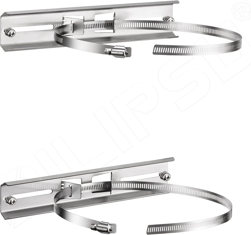 Pole Mounting Kits, 304 Stainless Steel 9.8″ X 1.9″ Brackets with Adjustable 2–8