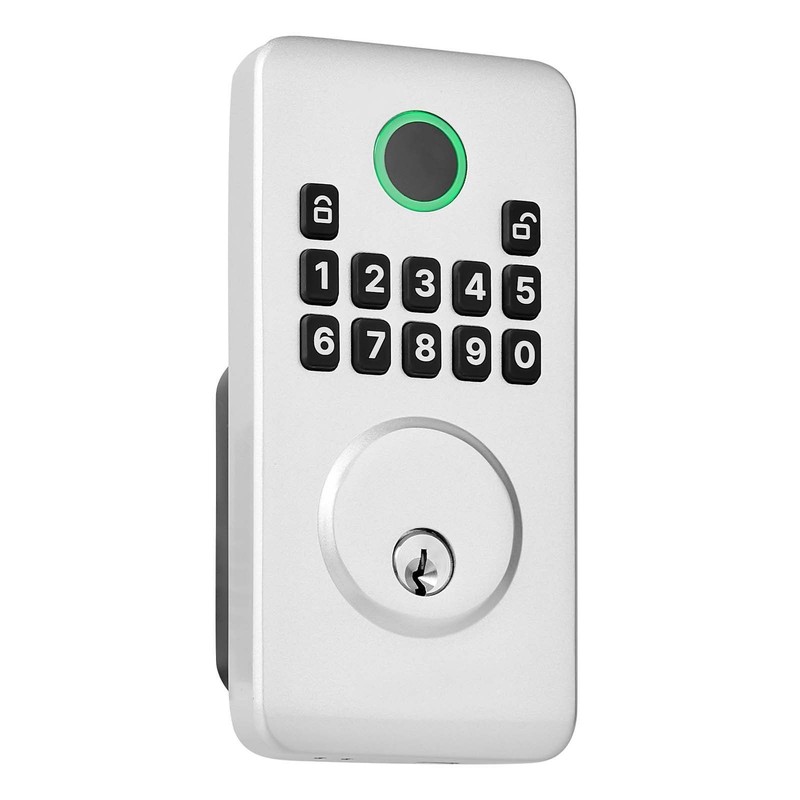 Smart Keyless Lock: 100 Users, One-Time PINs, Silent Mode, LED Keypad, Aluminum