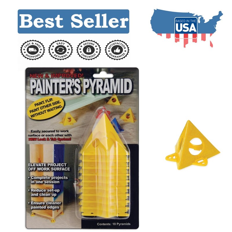 Versatile Yellow Pyramids for Painting & Crafting – 10 Lightweight Supports