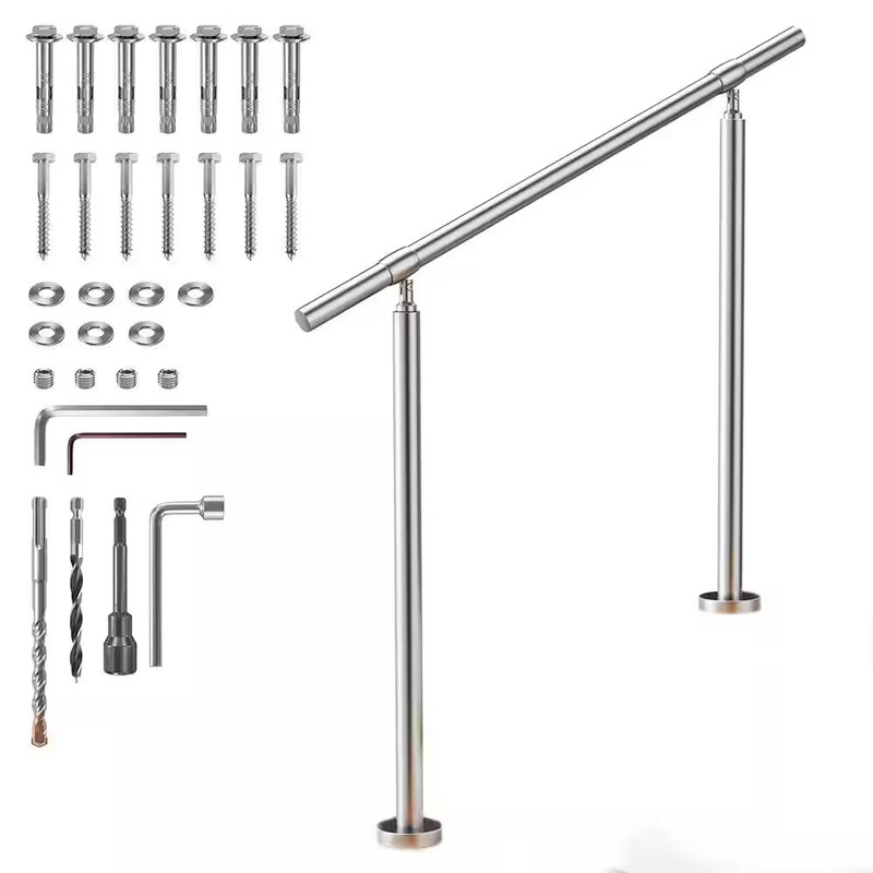 39 In. 304 Stainless Steel 3 Step Handrail for Cable Railing System Kit Comforta