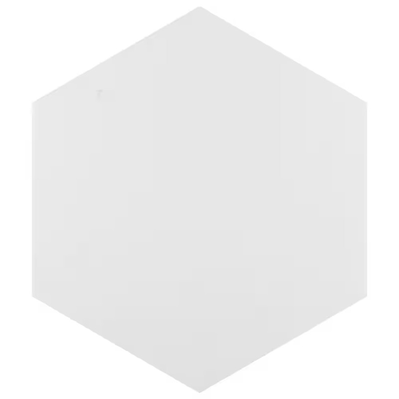 Hexatile Matte Blanco 7 In. X 8 In. Porcelain Floor and Wall Tile (7.5 Sq. Ft./C