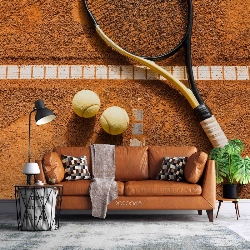 3D Tennis Racket Close-up Wall Murals Wallpaper Murals Wall Sticker