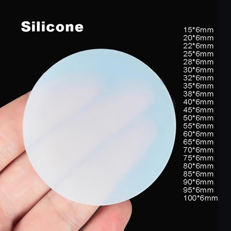 Thick 6mm Solid Silicone Disc Discs Round Silicone Pads Pad Sheet Φ15mm-100mm gallery