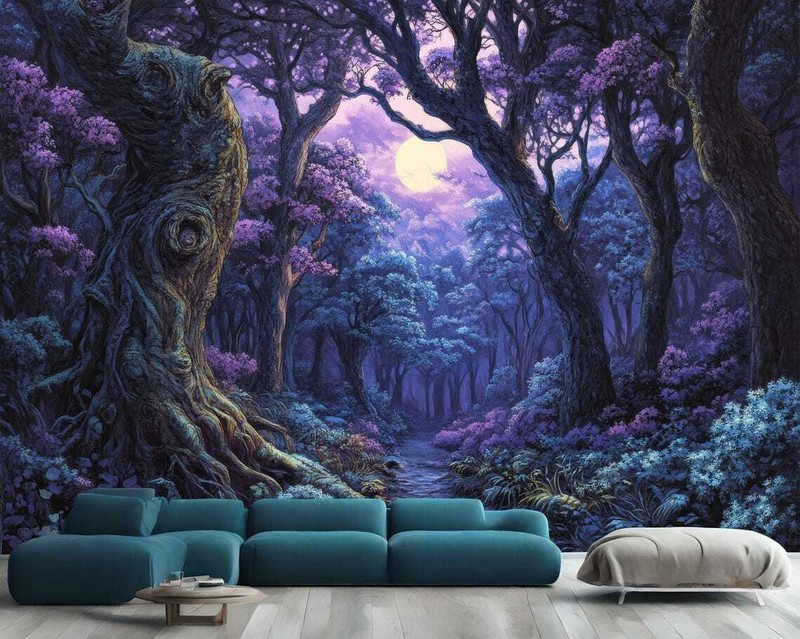Fantasy Fairytale Forest Gift Wallpaper Mural Removeable Washable Peel & Stick