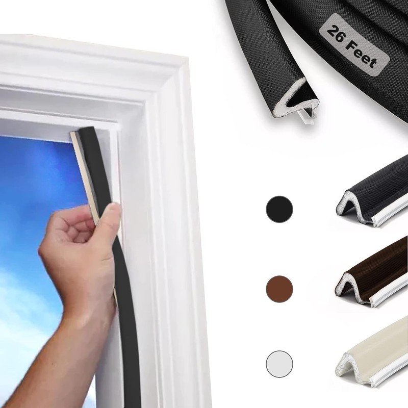 Door Frame Kerf Non-Adhesive Weather Stripping Seal Strip PU Foam, PE Cover, ... gallery