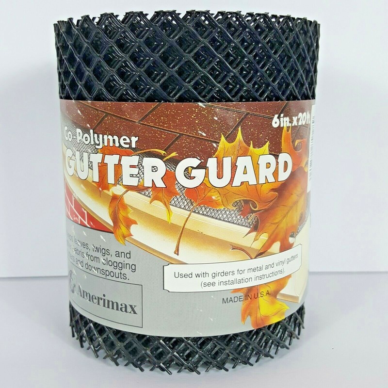 Gutter Guard Shield 6” x 20’ Roll Black Co-Polymer Amerimax Home Products USA