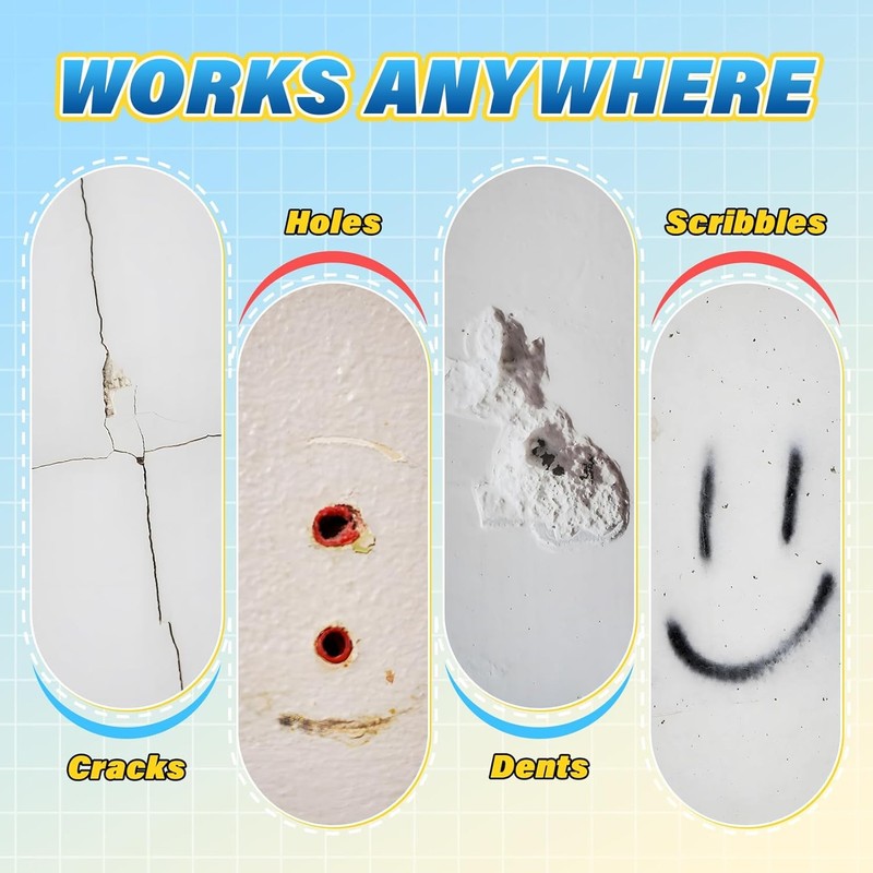 DIYSELF 9 Pack Drywall Repair Kit, Spackle Wall Repair, 2×100g (7oz Total) Putt gallery