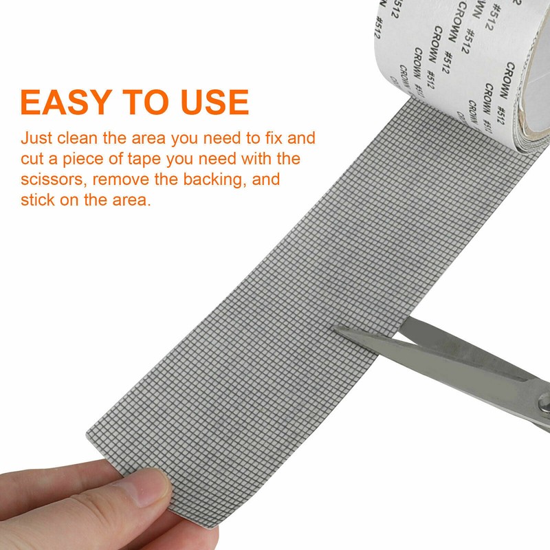 Screen Patch Repair Kit Window Repair Tape Fiberglass Covering Mesh Tool 5*200cm gallery