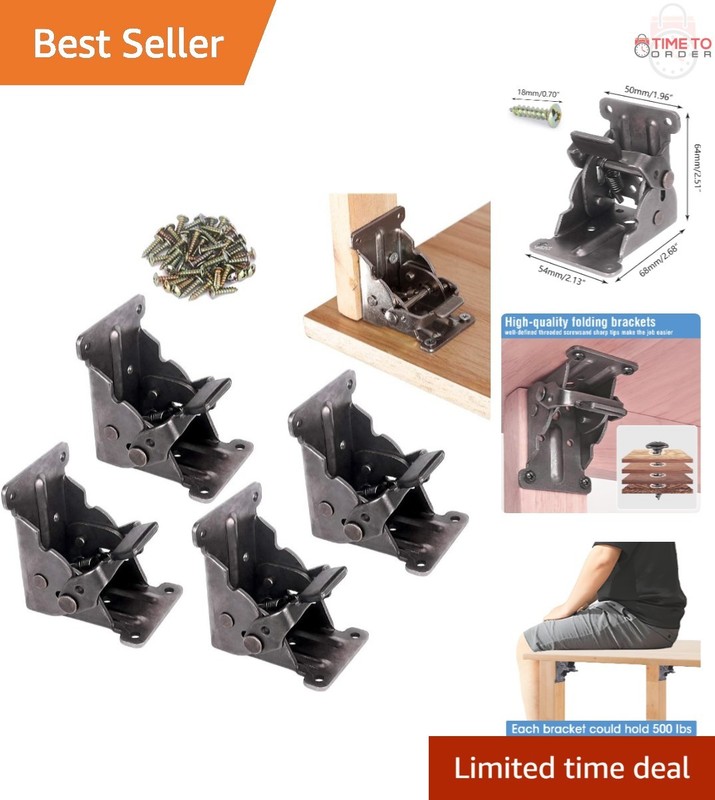 4 Pack Heavy Duty Locking Folding Table Brackets Metal 90 Degree Self Locking