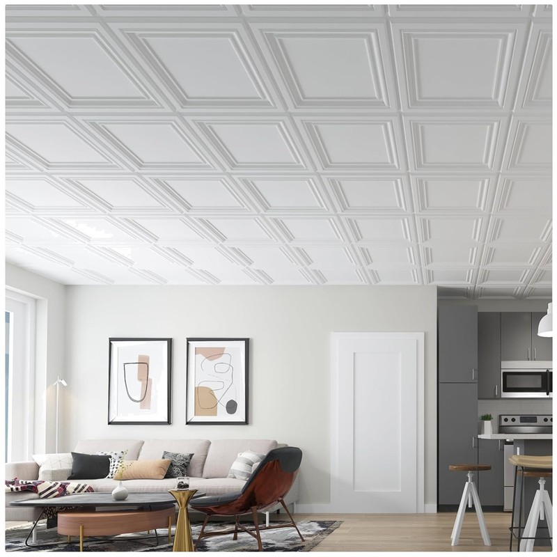 Easy Install White PVC Ceiling Sheets – 12 Pack