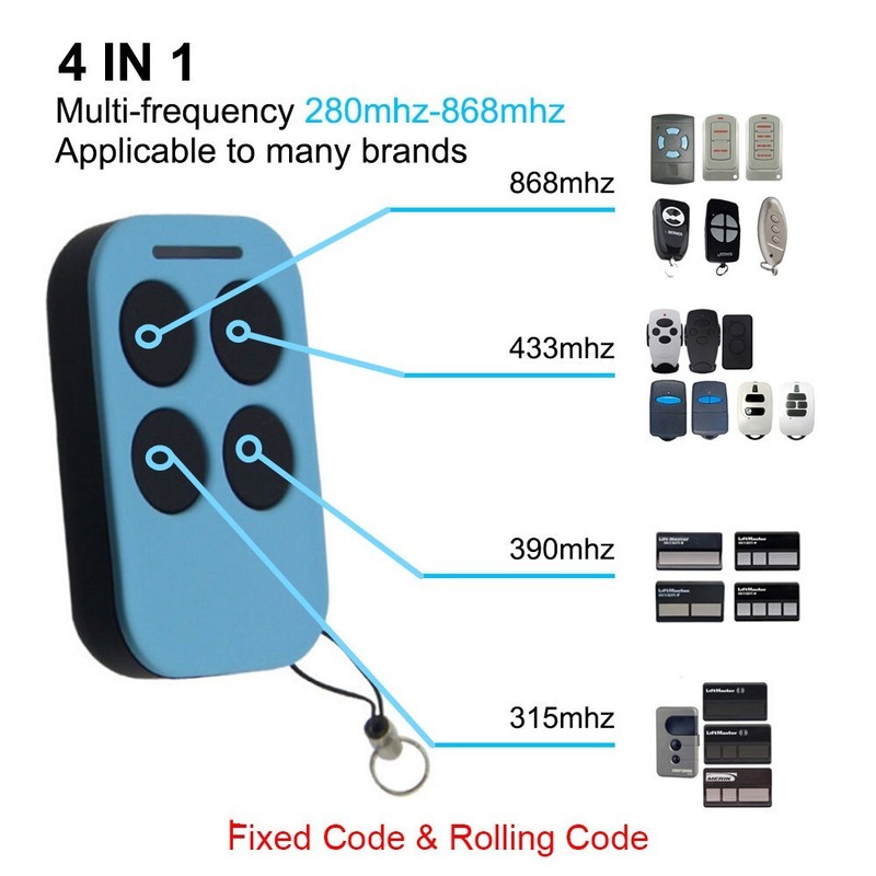 Remote Control 433.92mhz Rolling Code Gate Barrier Handheld Transmitter Opener