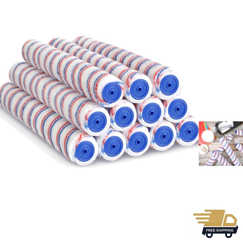 12x 18 Inch Microfiber Paint Roller Covers – Lint-Free, Perfect for DIY Projects