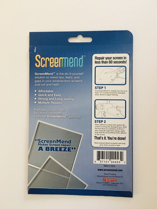 ScreenMend Window Screen Repair Kit 5"x7" Mesh Patch, Charcoal gallery