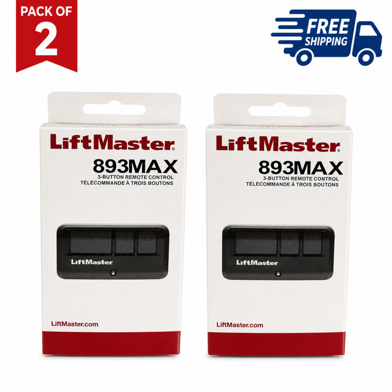 LiftMaster 893MAX 3 Button Garage Door Remote Control 2 Pack