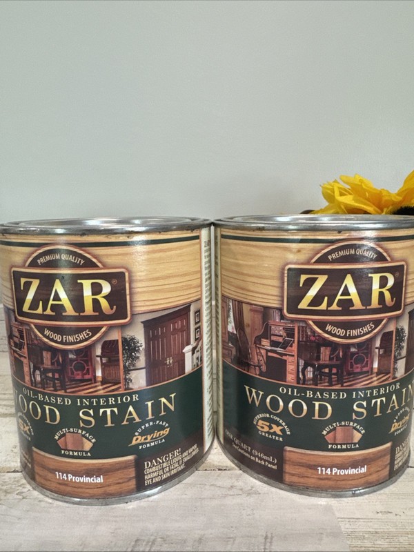 Zar Stain PROVINCIAL 114 oil based interior wood (1) Quart Multi Surface Qt X2