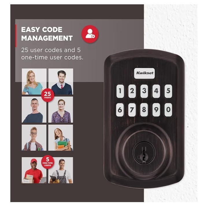 Kwikset Powerbolt 250/10-Button Keypad DB/Brown gallery