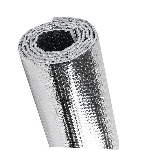 Double-Sided Reflective Insulation Roll, Reflective Bubble 59"X10Ft Sliver