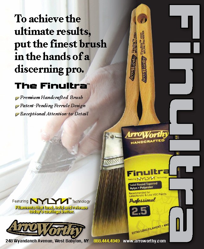 ARROWORTHY FINULTRA SOLID ROUND TAPERED PRO PAINT BRUSH – 2.5″ PACK/6