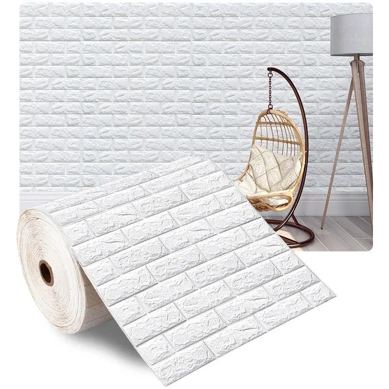3D Tile Brick Wall Sticker Self-adhesive Waterproof Foam Panel Wallpaper