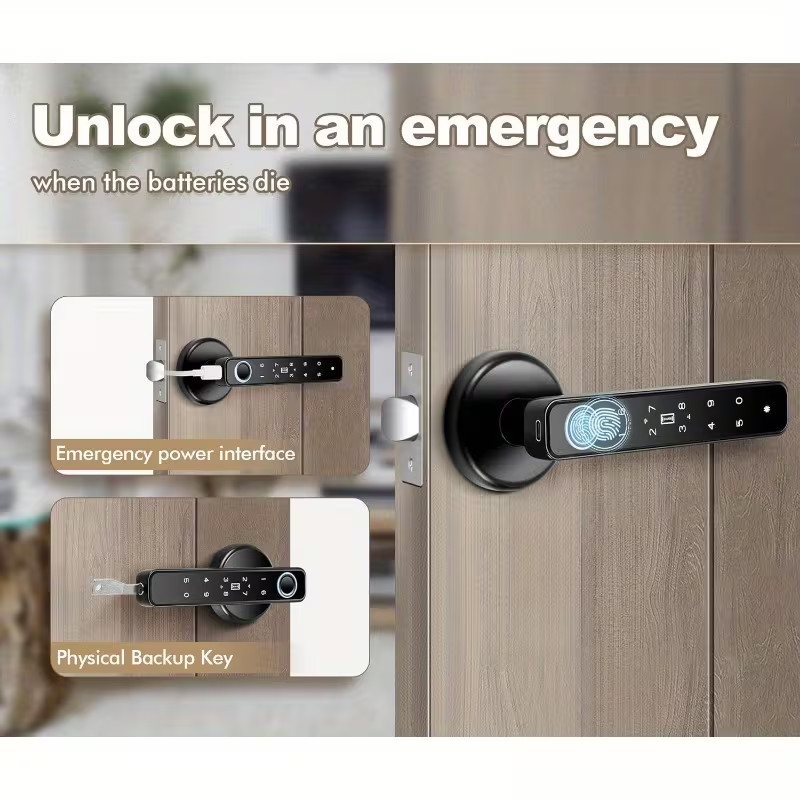 Fingerprint Reader, 5-In-1 Keyless Smart Deadbolt (Fingerprint / Password / NFC gallery