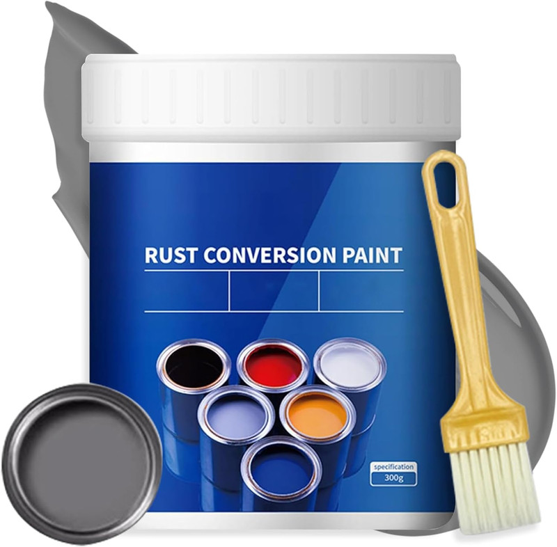 Metal Rust Converter, 300G Weatherproof Paint, Water-Based, Gray