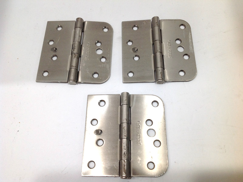 JELD-WEN STAINLESS STEEL DOOR HINGES 4in Lot of 3 Pieces READ