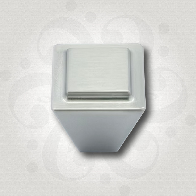 Allen Roth Satin Nickel Square Cabinet Knob 1-3/16” Contemporary Zinc Hardware