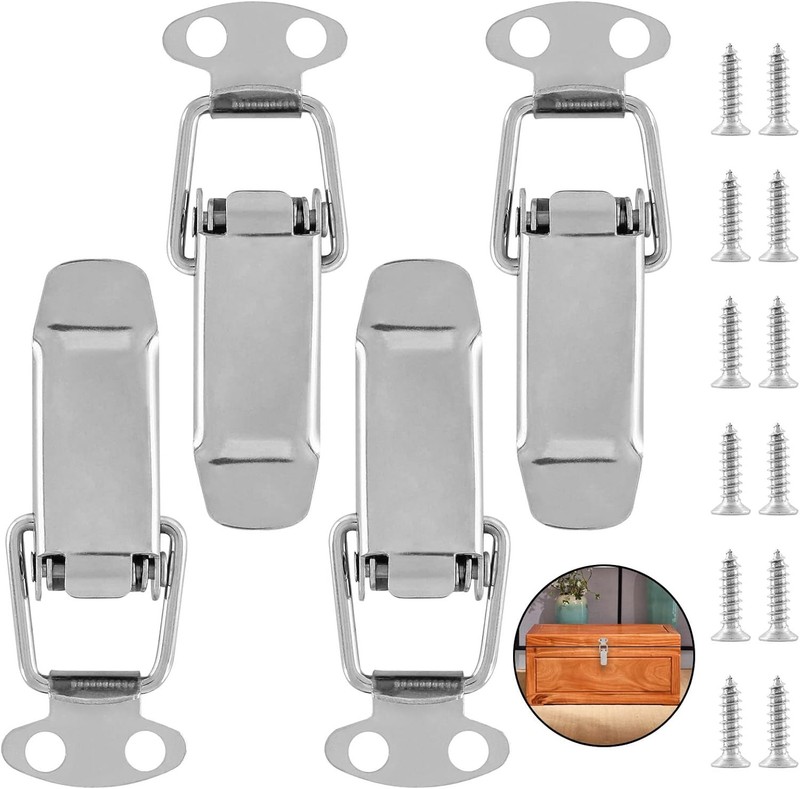 4Pcs Spring Loaded Toggle Latch, 2.3″ Stainless Steel Toggle Latch Catch Hasps C
