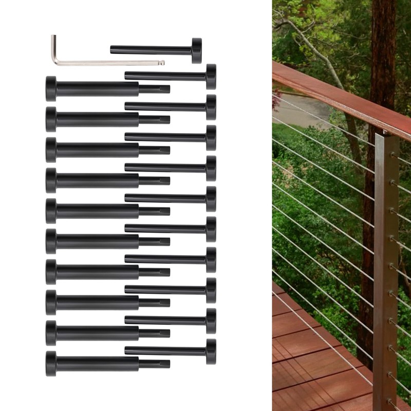 10PCS Invisible Cable Railing Kit 1/8" Cable Railing Tensioners and Terminal Kit gallery