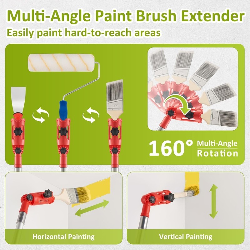 Kit with Extension Pole, Home Wall Painting Supplies Set, with Paint Brush, Pain gallery
