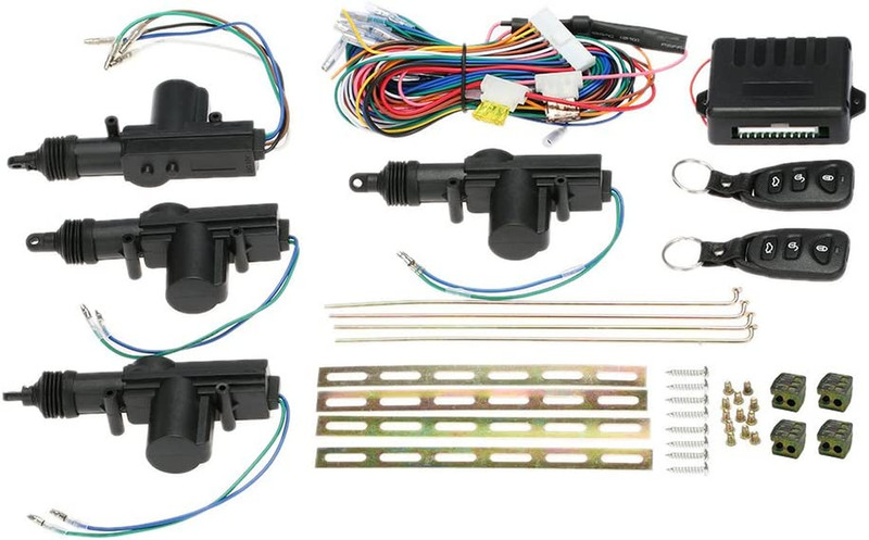 Universal Car Keyless Entry System Kit,4Pcs 12V Car Door Lock Actuator with Remo gallery