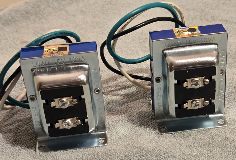 Doorbell / Multipurpose Transformer 120VAC to 16 Volt 10VA 2 pack