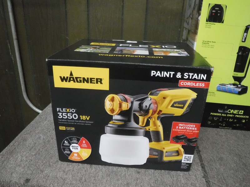 *NEW* Wagner Flexio 3550 18V Cordless Handheld Paint and Stain Sprayer, 2428336