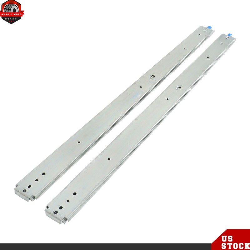 1 Pair 48 Inch Locking Drawer Slides Full Extension & Lock 500 lbs Load Capacity gallery